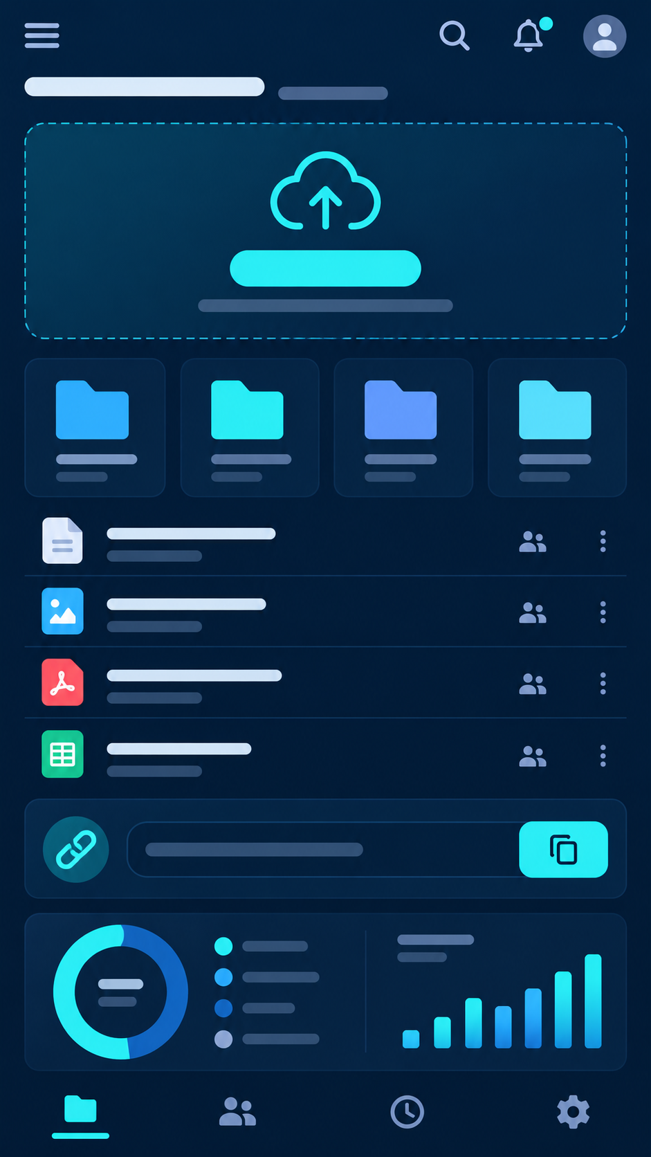 نمای موبایل پنل ارسال فایل WE1